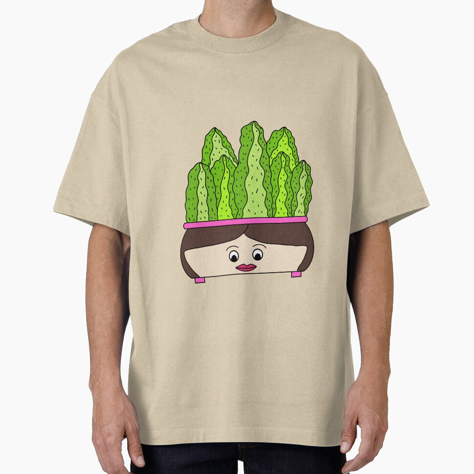 Cute Cactus Design #120: Cacti Growing Out Of A Cute Face Pot by DreamCactus