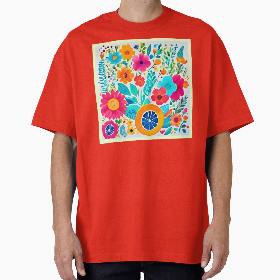 Vibrant Floral Fiesta Art by Health And Fitness Posts e-Store