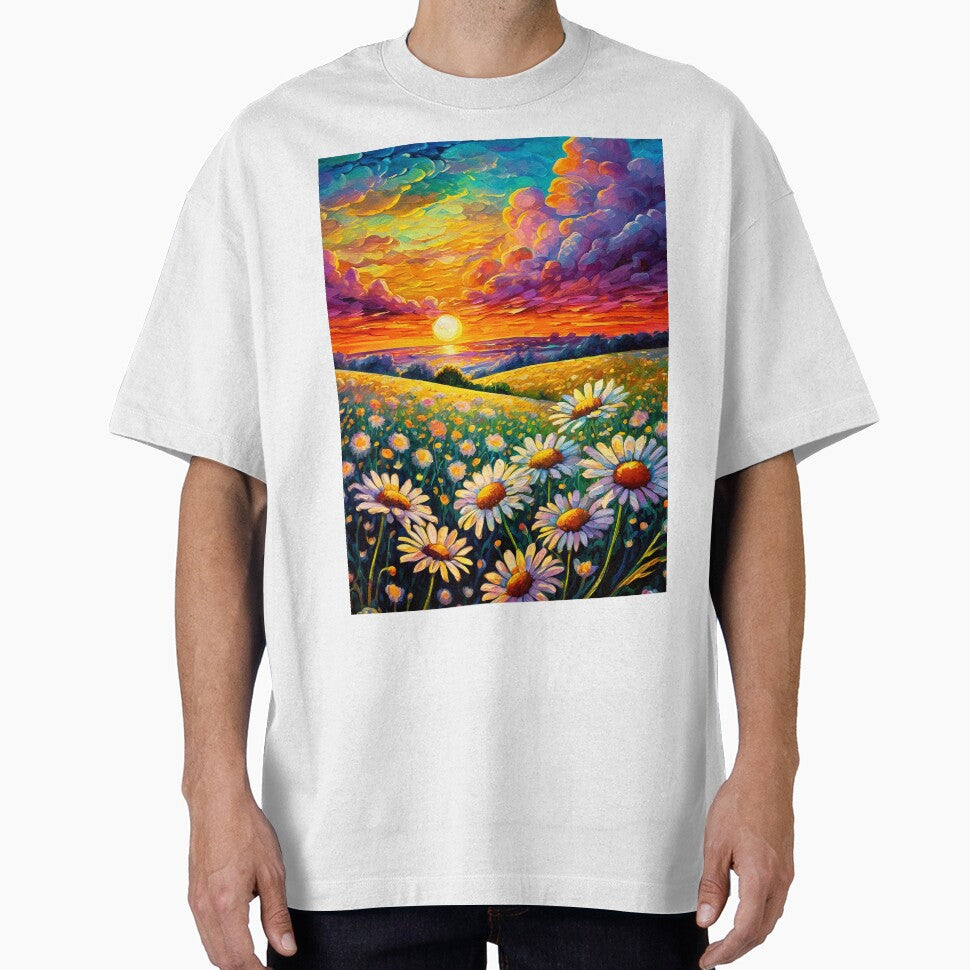 Field of Daisies at Sunset by Feral Confetti