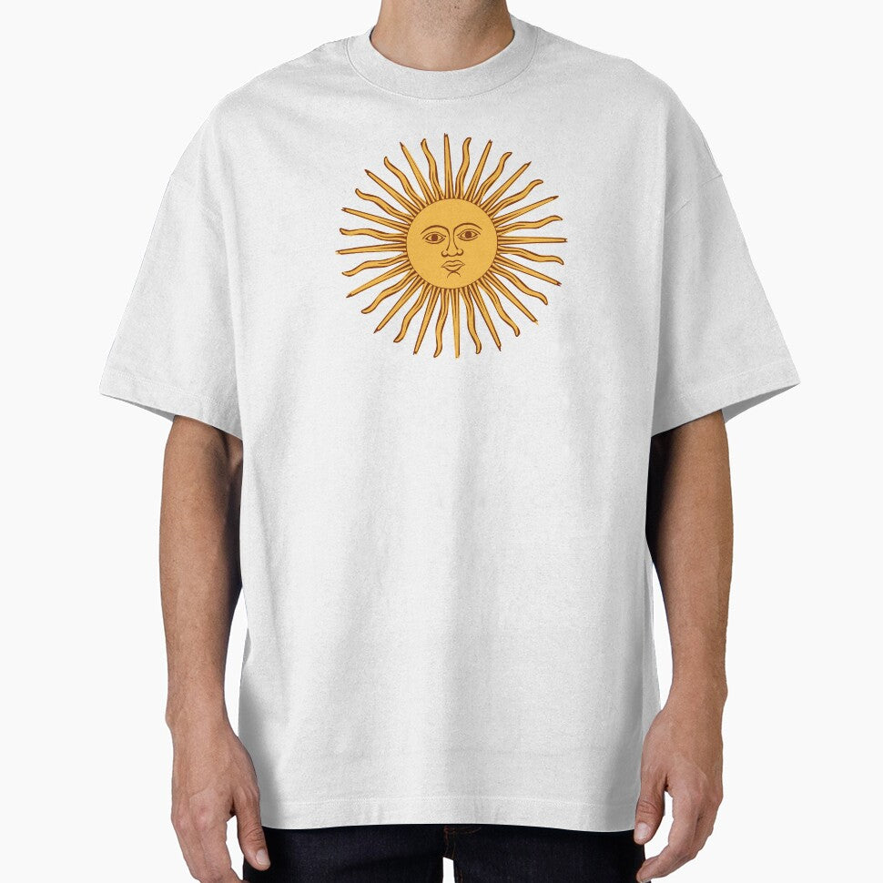 celestial golden sun with face line drawing vintage rays by opptop