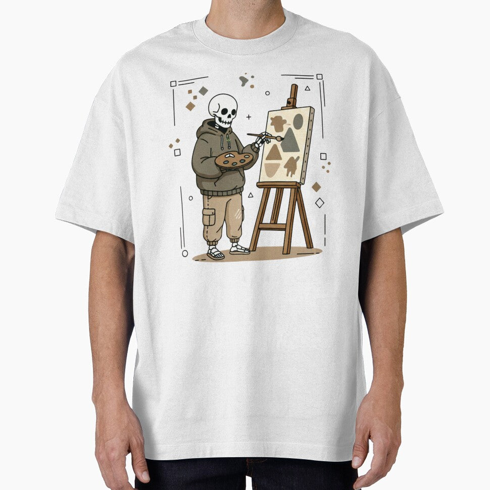 PAINTER | Minimalist Skeleton Streetwear Art by DEADLINE.
