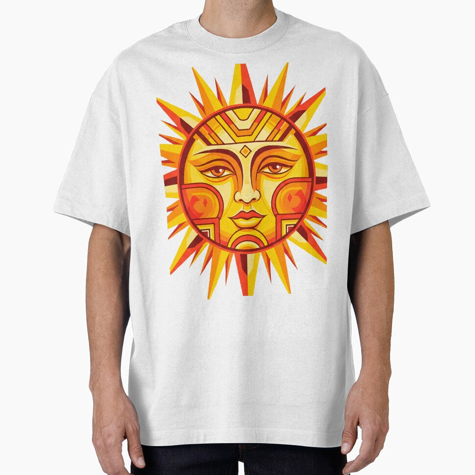 Modern Geometric Sun Illustration – Bold Tribal & Art Deco Design by  Ojo de Lilith