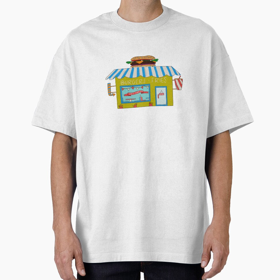Burger joint cottagecore hand illusrrtion by WildSalmonCraft