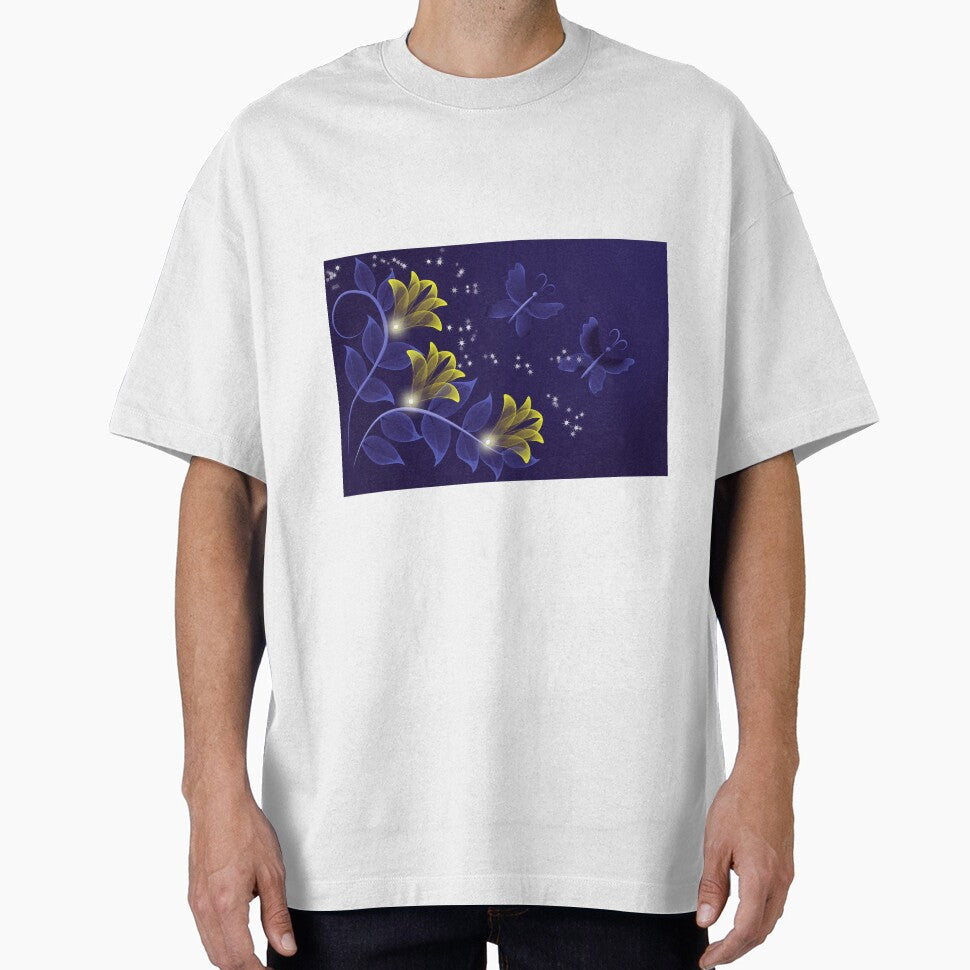 Blue and Gold Floral Merchandise by cindyfordyce