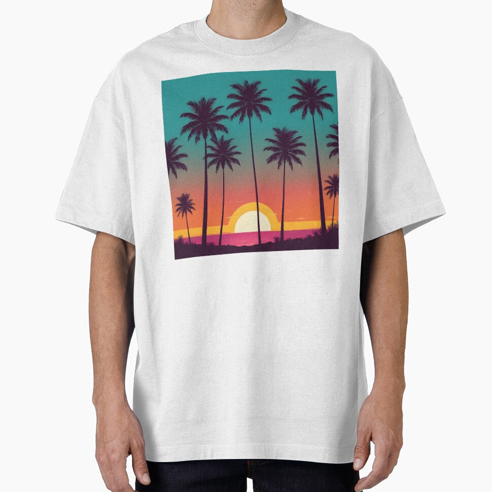 Retro Sunset Palm Trees 80s Vintage Aesthetic - 9 by RELAX STATION