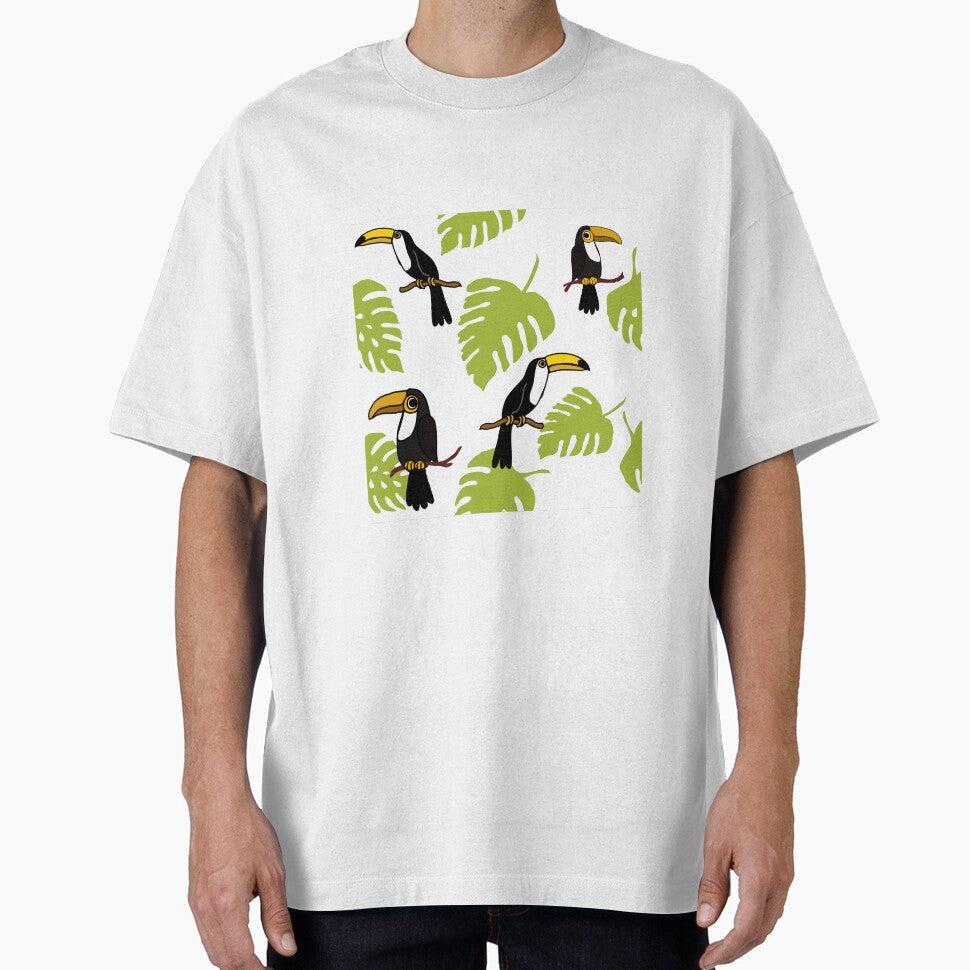 Tucans and tropical leaves, tropical birds by Mandala108