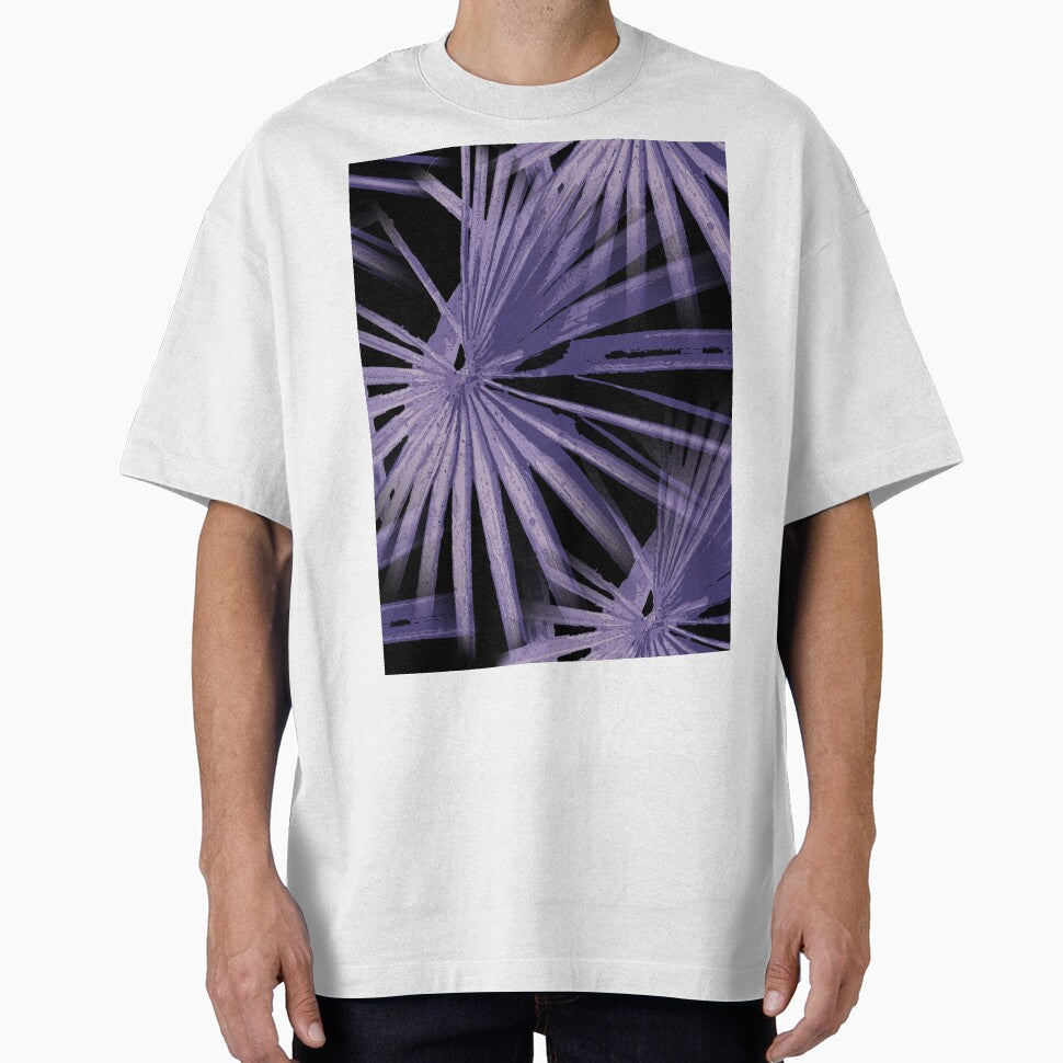 Violet On Black Tropical Vibes Beach Palmtree Vector by taiche