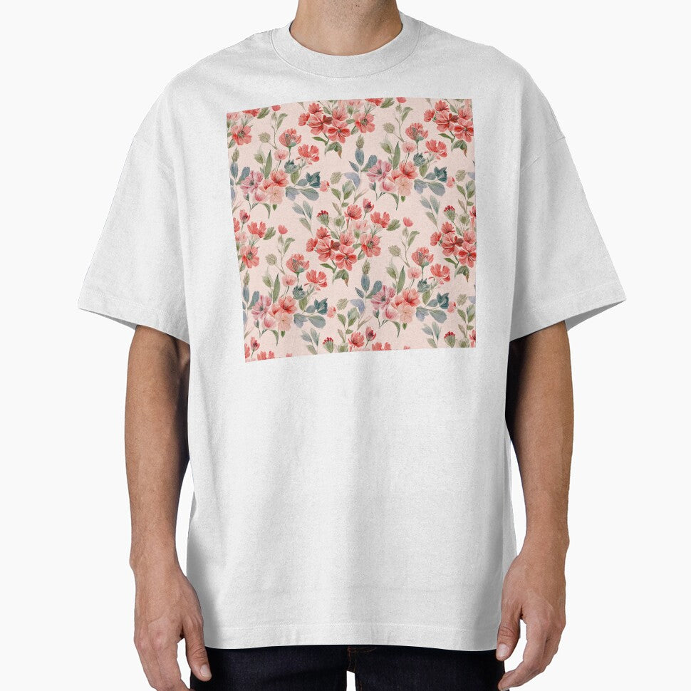 Dusty Pink Botanical Floral Pattern by soft-pop-studio