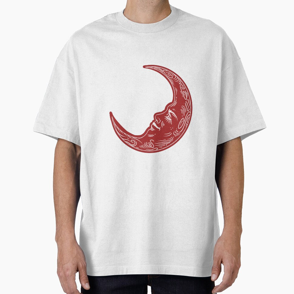 Crescent Sleeping Moon (Red) by artwithkristen