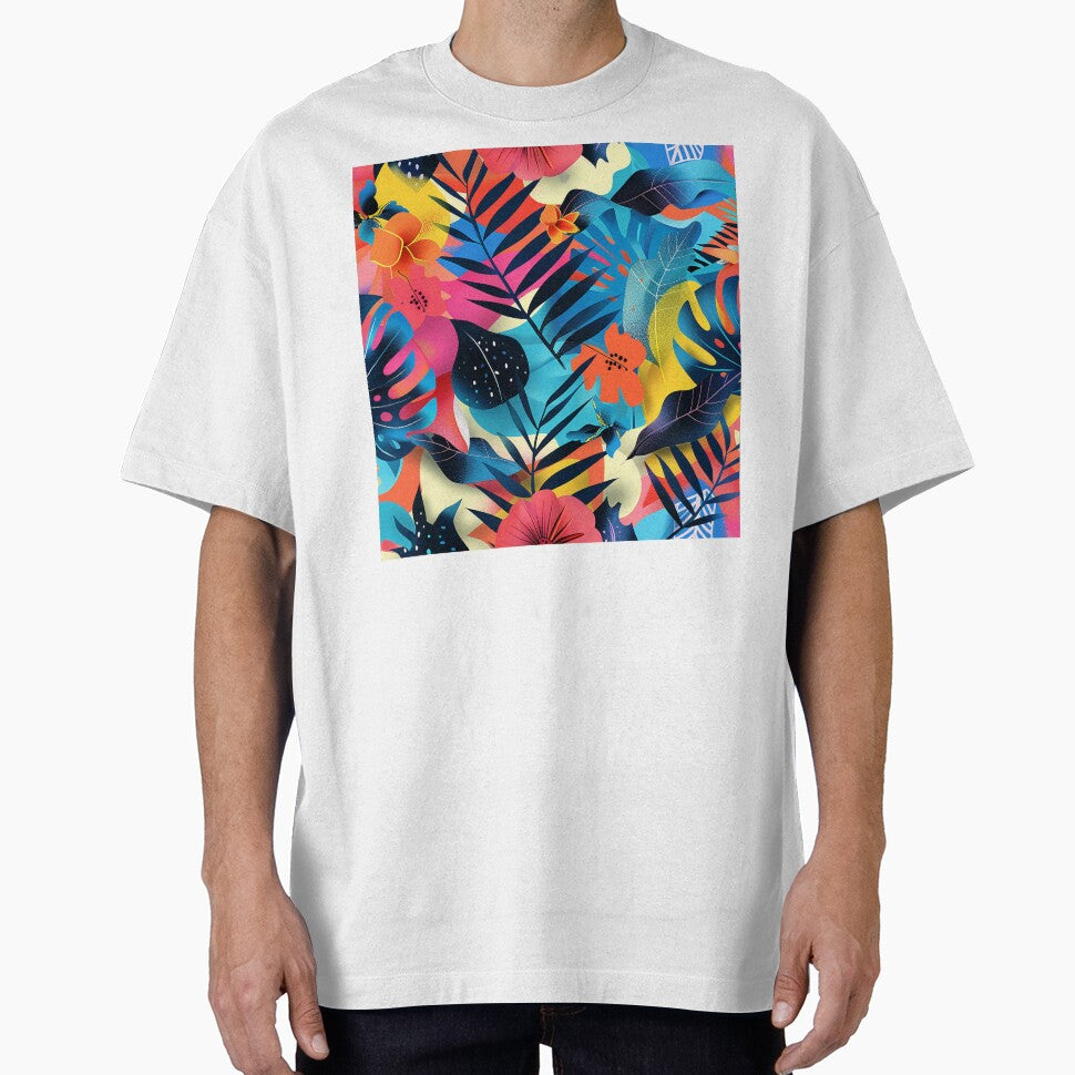 Trendy Tropical Colorful Contemporary Abstract Art Pattern by DEC02