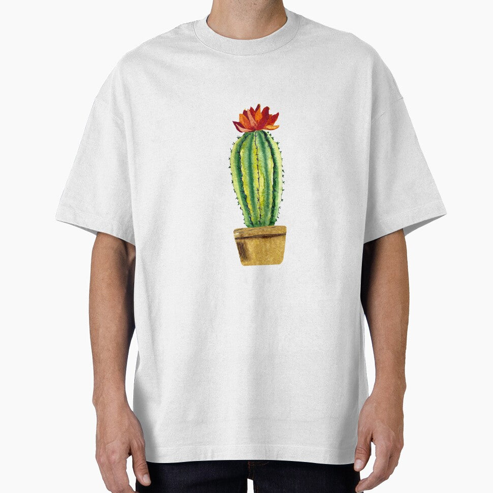 Cactus green brown pot a watercolor sketch by Yana Mustafina | Boho Soulful Designs