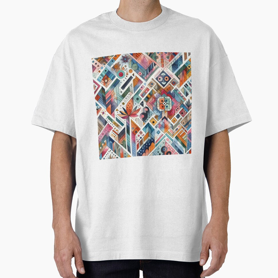 Colorful geometric floral pattern by Dominika Farkašová