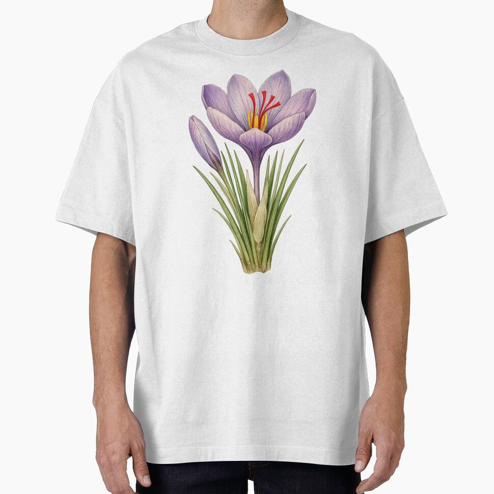Crocus Sativus Vintage Botanical Print - Saffron Flower Wall Art by Darlin8888