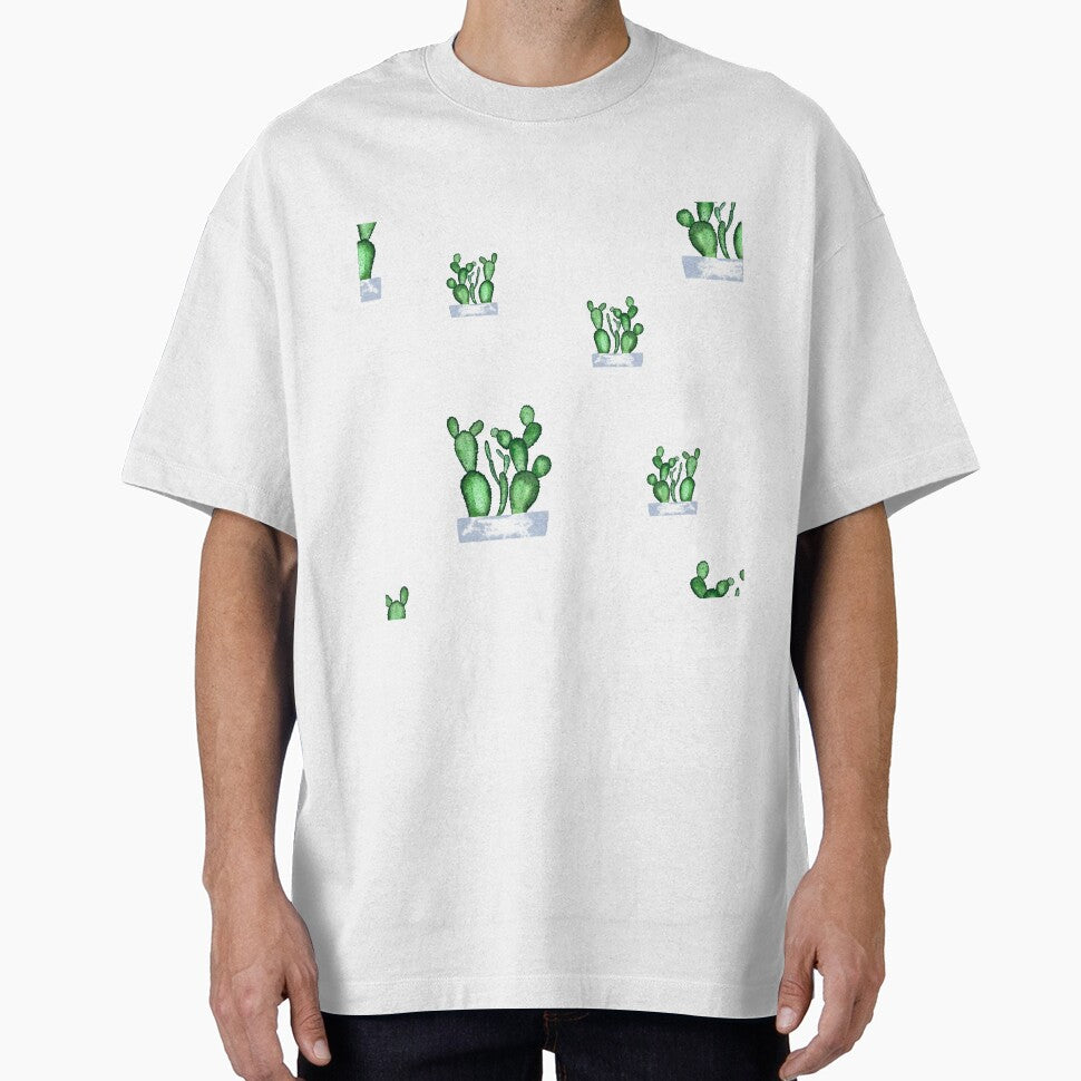 Cactus green seamless pattern a watercolor sketch by Yana Mustafina | Boho Soulful Designs