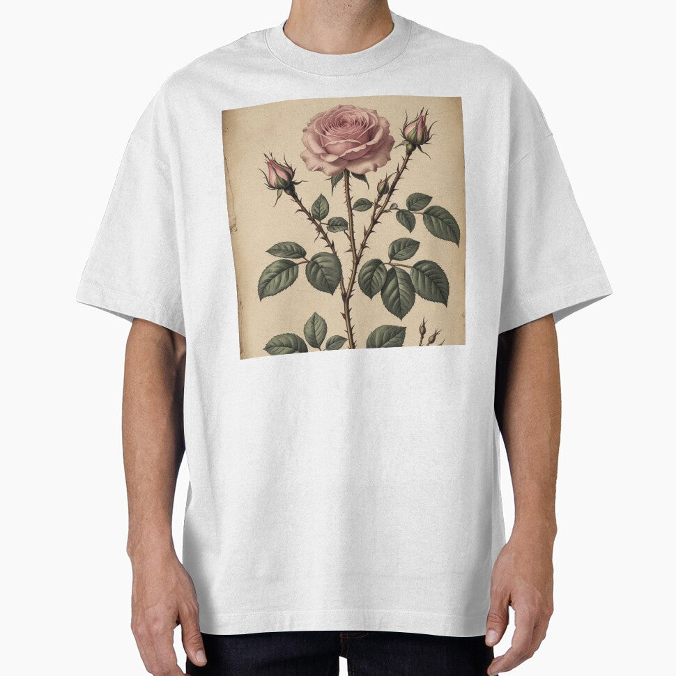 Vintage Rose Botanical Illustration Study by PrimeGens