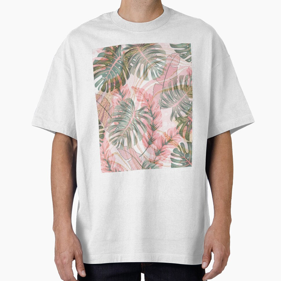 gold  and pink marble exotic floral pattern by Beeroclock