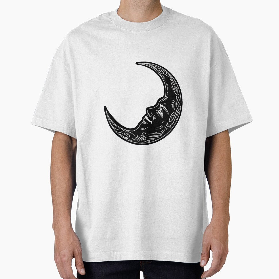 Crescent Sleeping Moon (Black) by artwithkristen