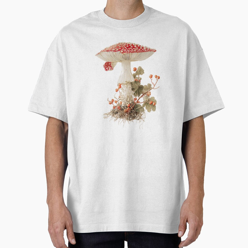Vintage Mushroom Botanical Print Amanita by ambystomatees
