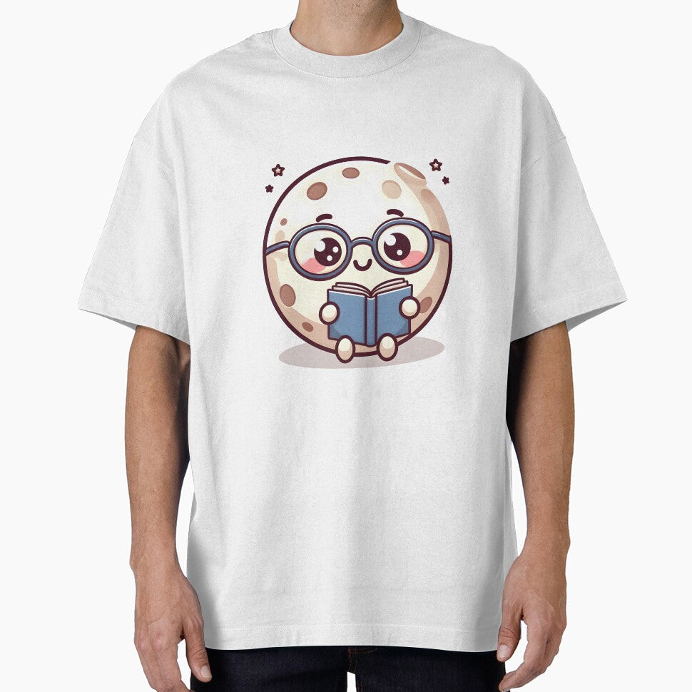 Kawaii Moon With Glasses by CanvasCutie