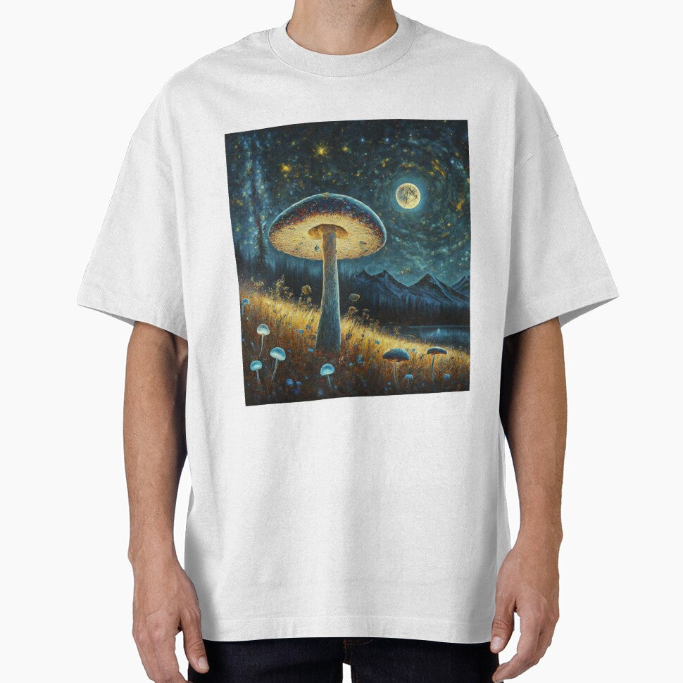 "Moon and mushroom". Cute moon and mushroom Art by Obinne
