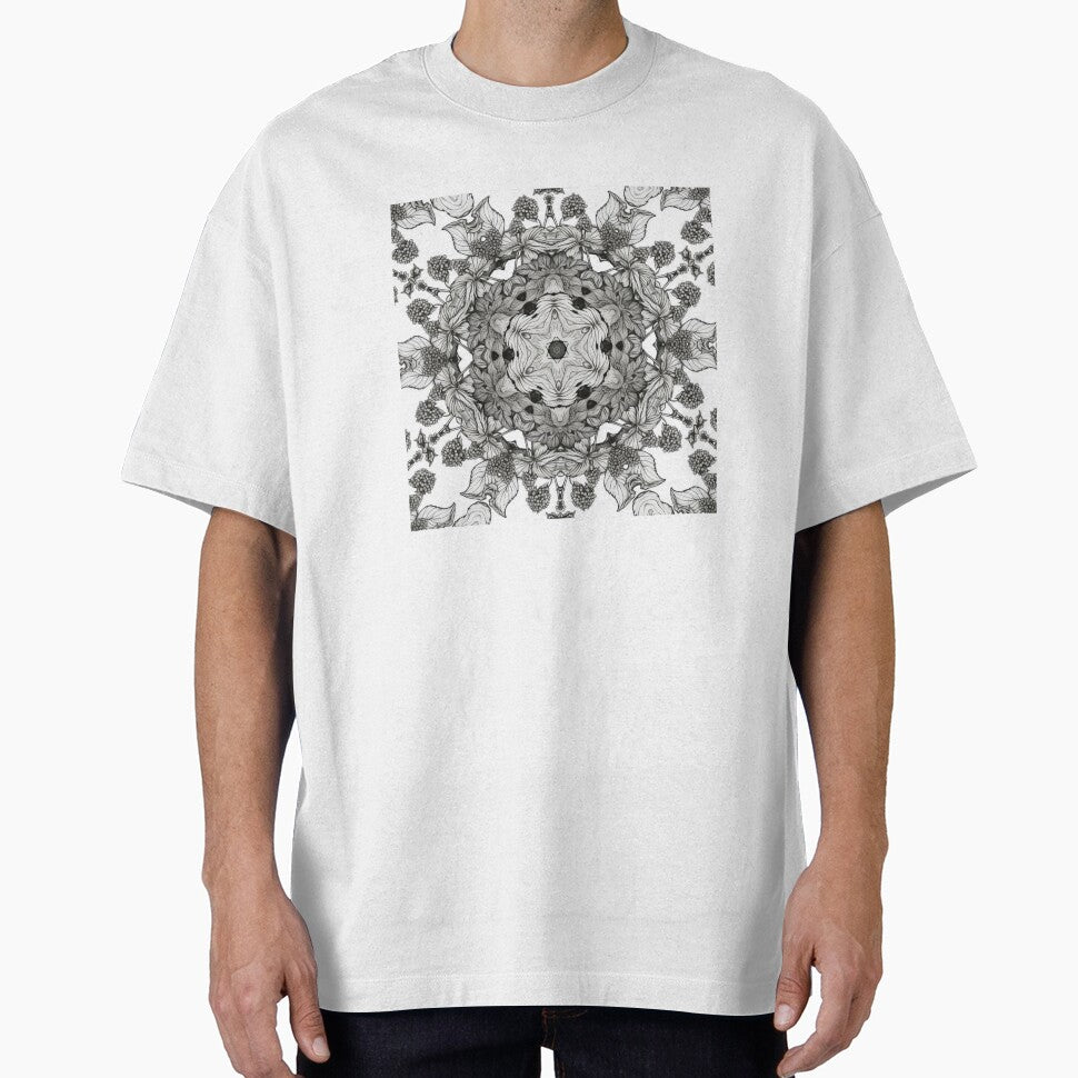 Urtica dioica – Botanical Mandala in Charcoal (Black & White Edition) by Colorshow-relax