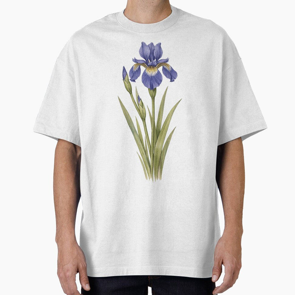 Blue Iris Vintage Botanical Print - Antique Iris Wall Art by Darlin8888