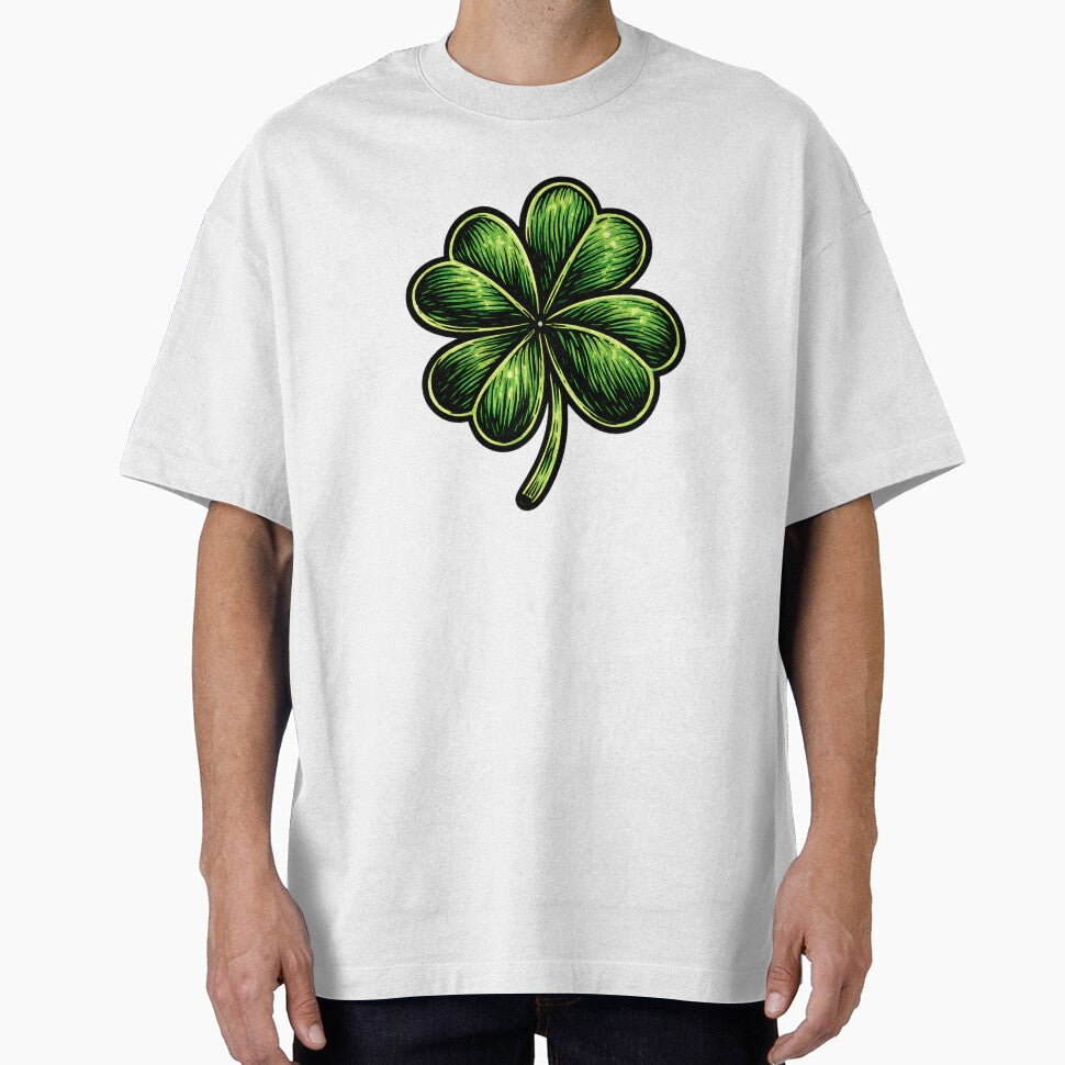 Lucky Four Leaf Clover – St Patrick’s Day Irish Luck Illustration by Bure-NS