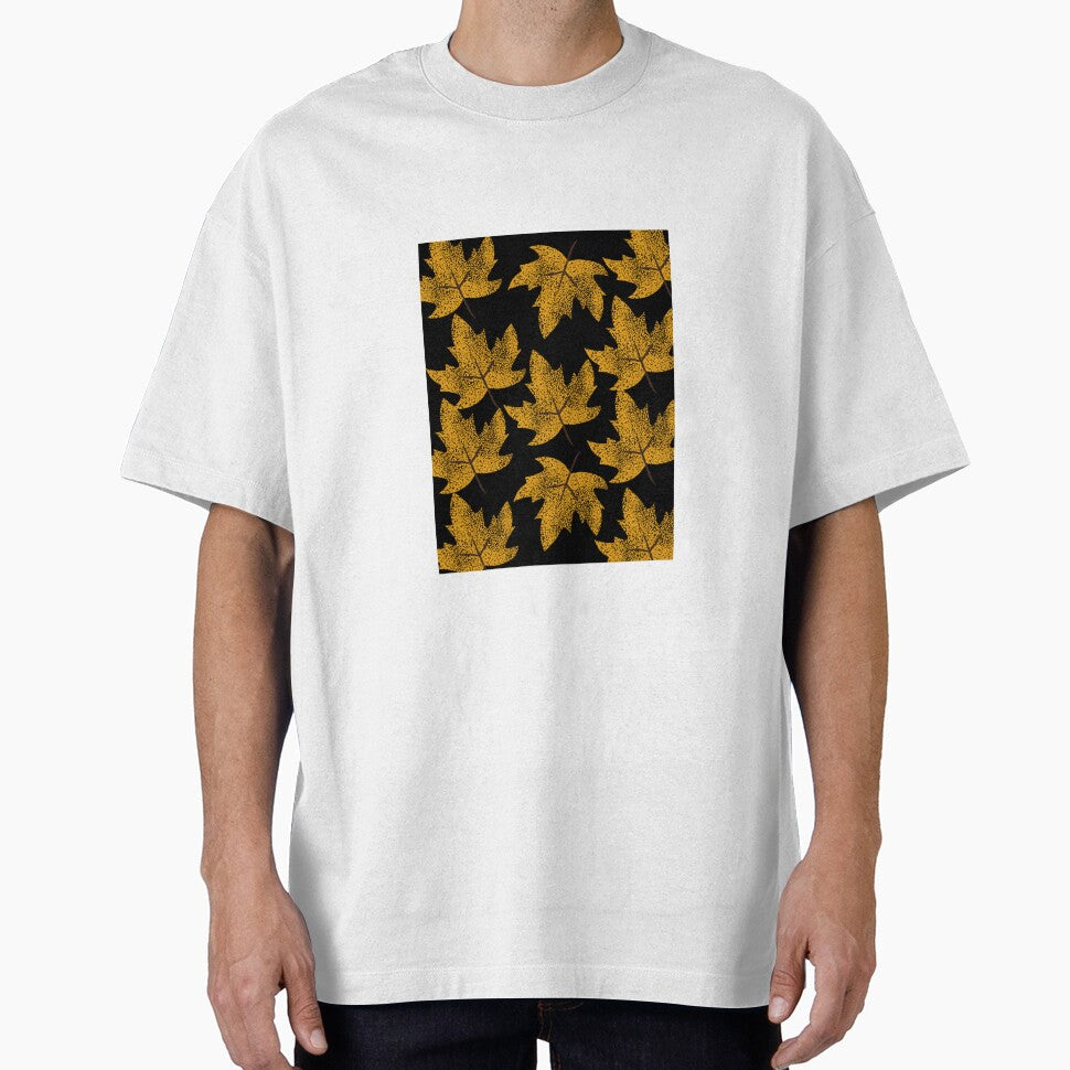 GOLDEN LEAF BLACK BACKGROUND DESIGN by Deeparsh