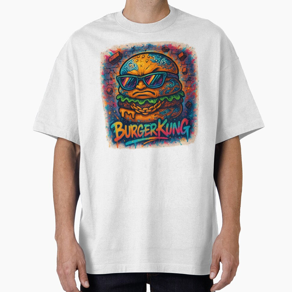 Burger Yakuza Graffiti Art | Gangsta Cheeseburger Urban Mural | BURGER KUNG Street Style Design by NeepDesign