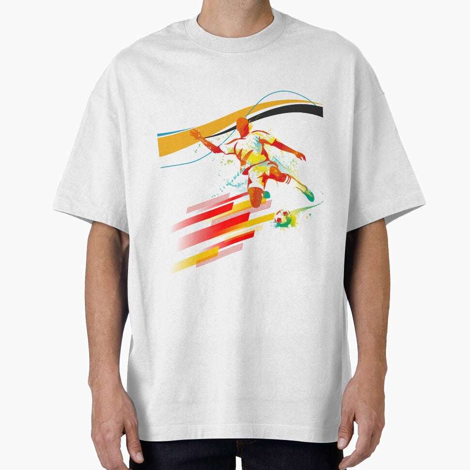 Abstract Soccer Player Splatter Art Graphic by E20STUDIO
