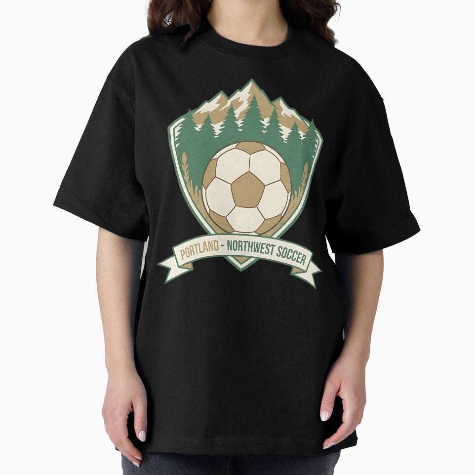 Portland Northwest Soccer Vintage Mountain Crest Design by PostersMode