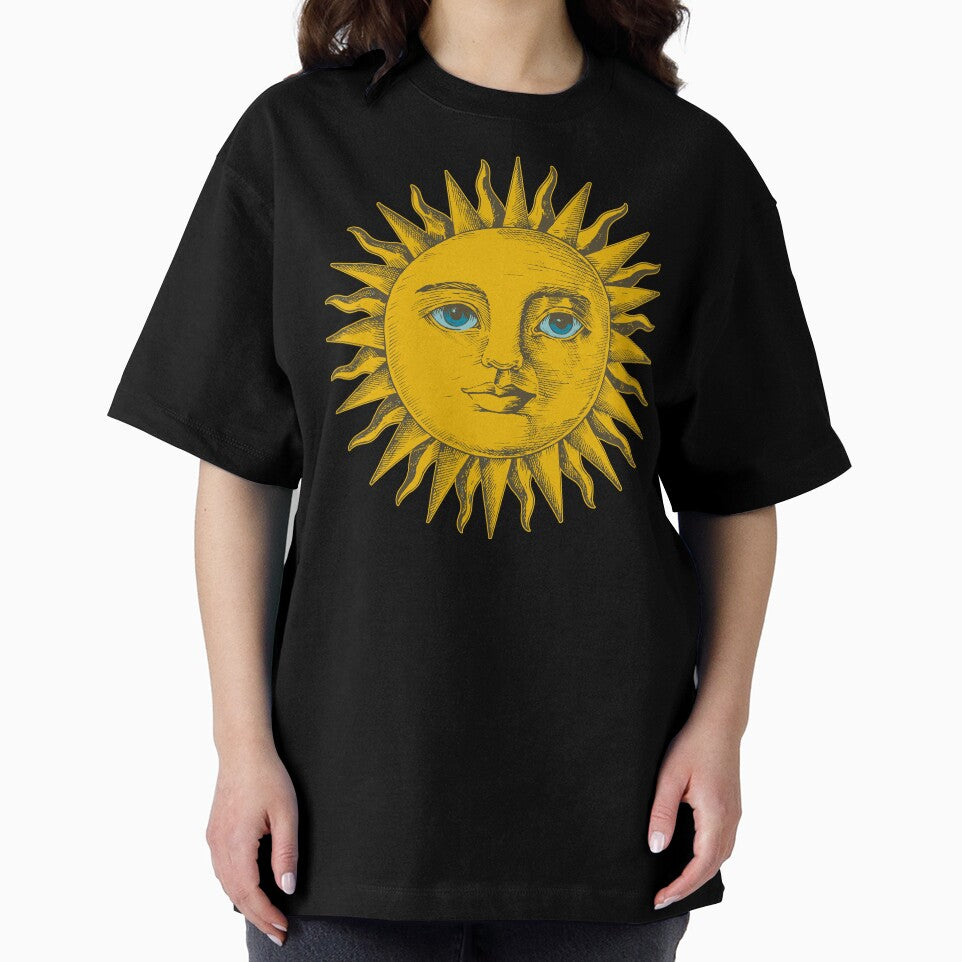 Vintage Sun Face by Angry Swan Designs
