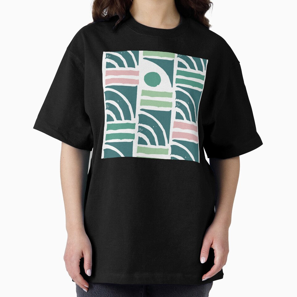 Mid-Century Modern in Mint Green and Pink Pattern by DEC02