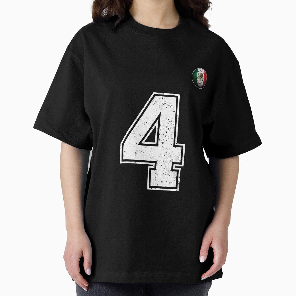 Number 4 Mexico Flag Football Fan by BernoNickel