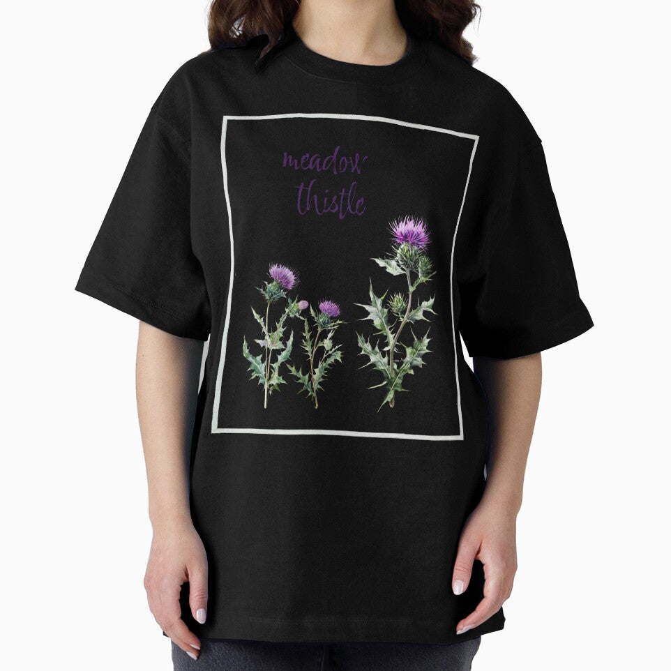 Meadow Thistle Vintage Botanical Illustration by AggyCreatif