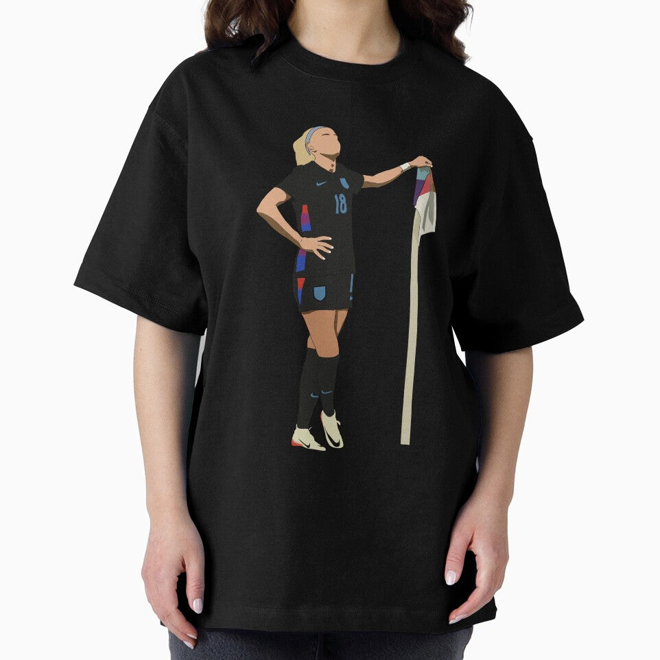 Chloe Kelly England Corner Flag Celebration Minimalist by Hevding