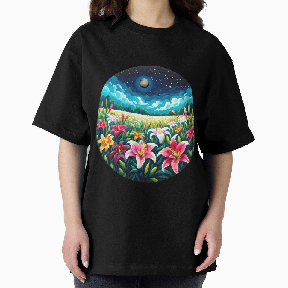 Flowers in a field at night retro floral flowers by Expressions-Sel