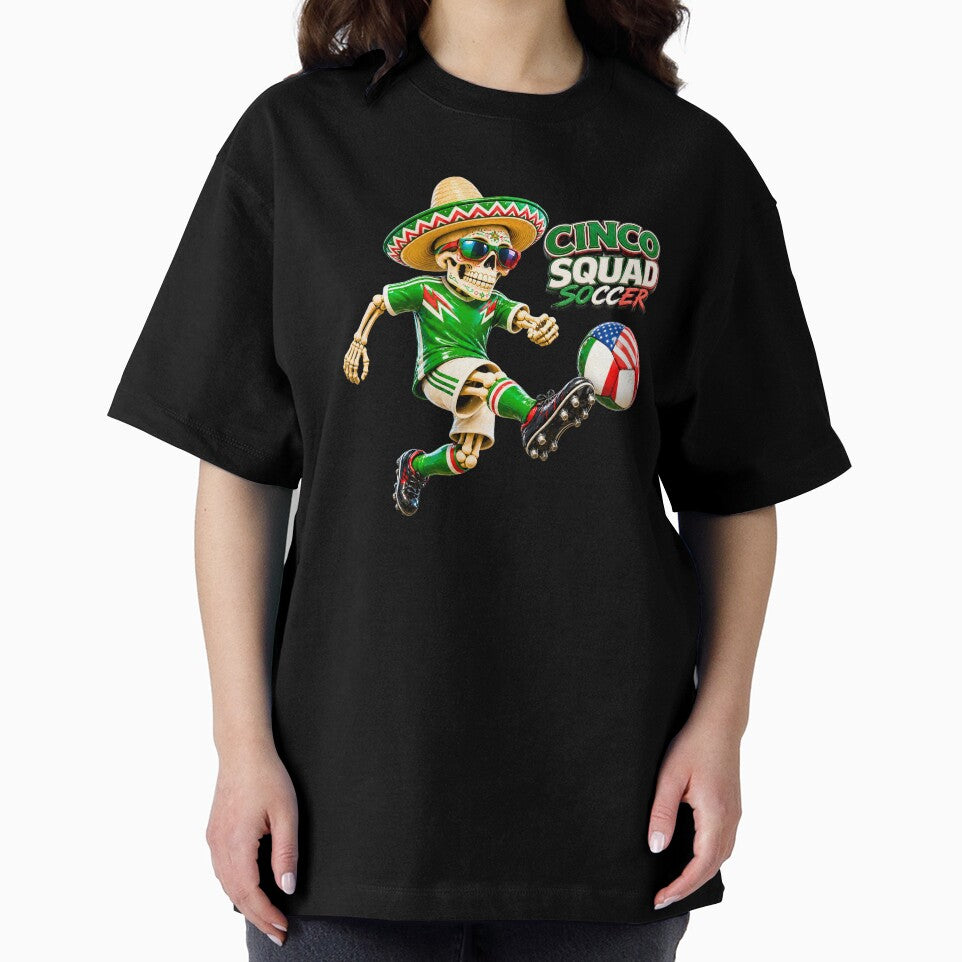 Cinco Squad Soccer Skull Design | Funny Skeleton Futbol Fiesta Graphic by ArtSpark Studio
