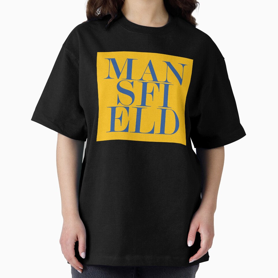 Mansfield UK Town Typography Minimalist Patriotic Travel Souvenir by kakarikihill
