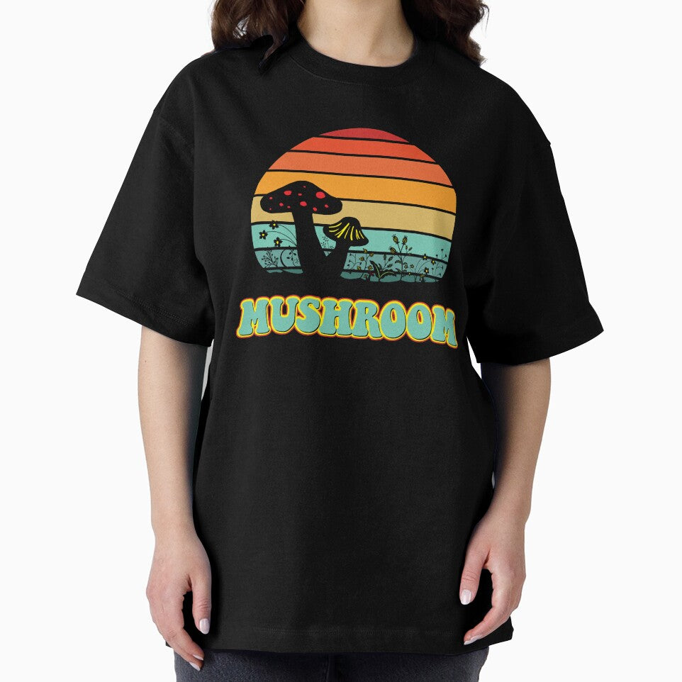 Mushroom Sunset, Silhouette of Psychedelic Nature - Mushroom by etoide