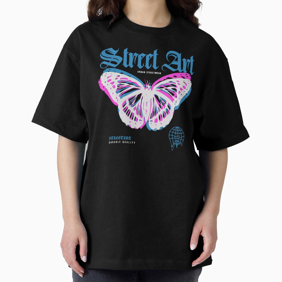 Vibrant Butterfly Street Art - Urban Streetwear by Margival