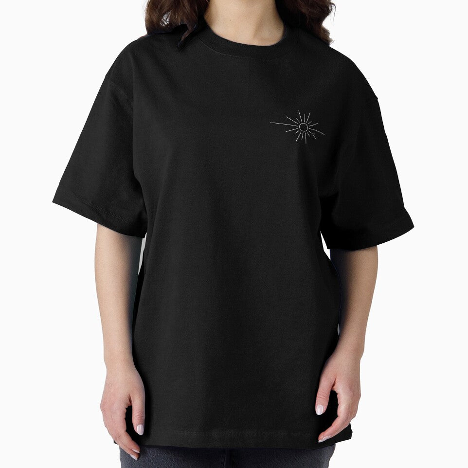 Minimalist Sun (White - Small) – Radiant Line Art Design by TummysEmporium
