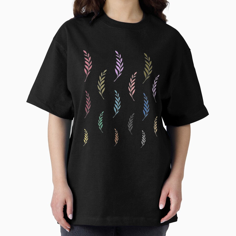 Leaf Set, Leaf Motif, Vibrant Gradient Leaves, Multicolor Leaves Pattern by Art Shimmers