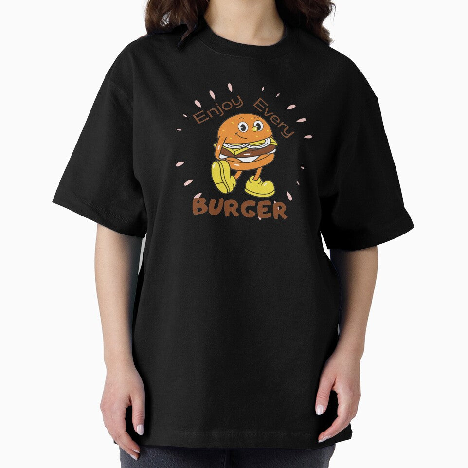 Enjoy every burger black text by wiggy38