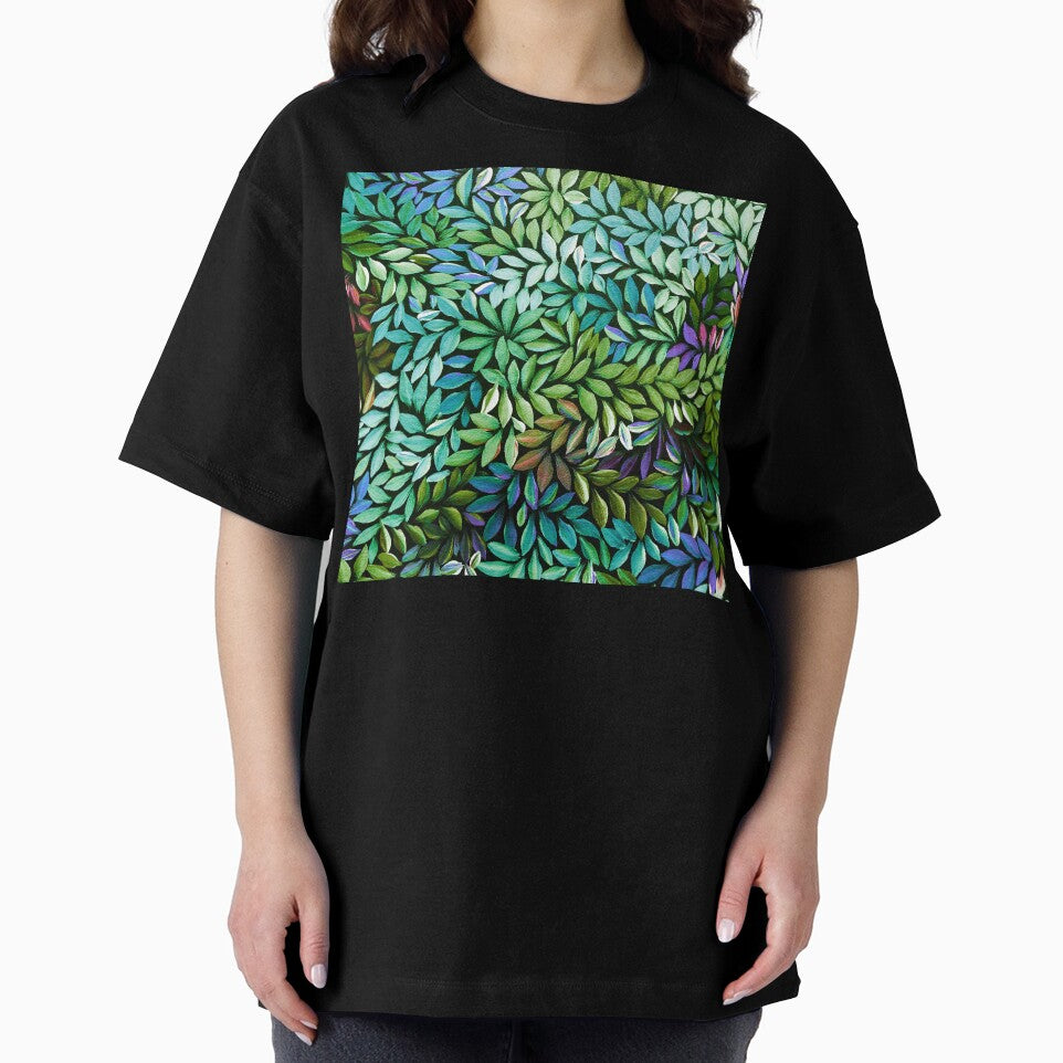 Australian Aboriginal Art Medical Leaves Turquoise Green by GhostGumDesigns