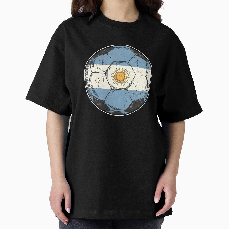 Argentina Soccer Vintage Ball by dudelinart