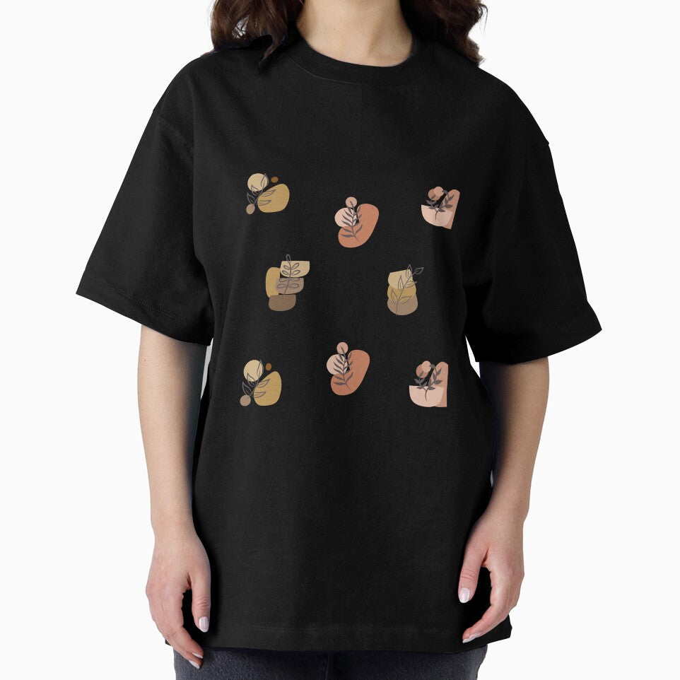 Abstract Pastel Brown Botanical Leaves and Stones by silviaol