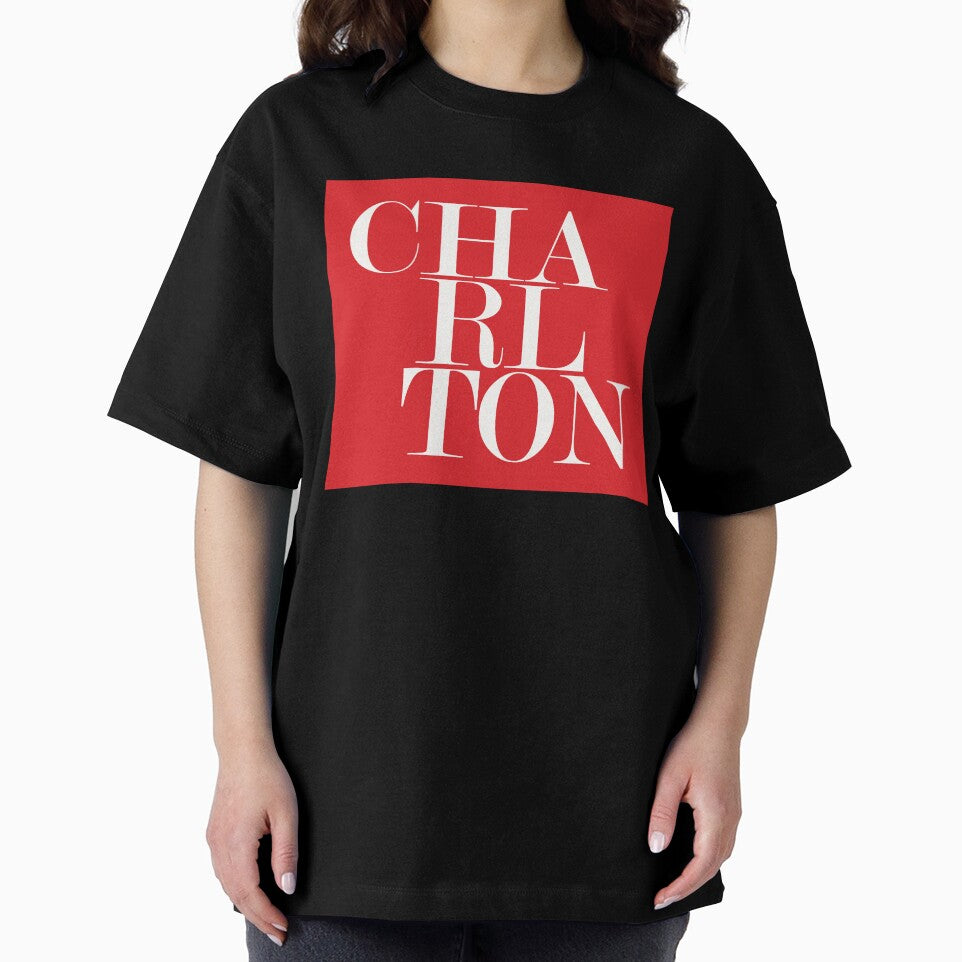 Charlton UK City (Red) Typography Minimalist Patriotic Travel Souvenir by kakarikihill