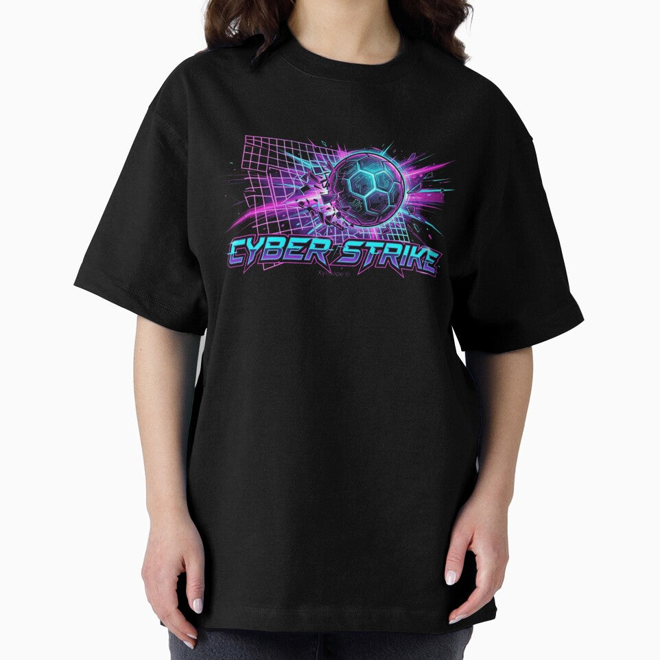 Cyber Strike Futuristic Neon Soccer Graphic by Xyshope