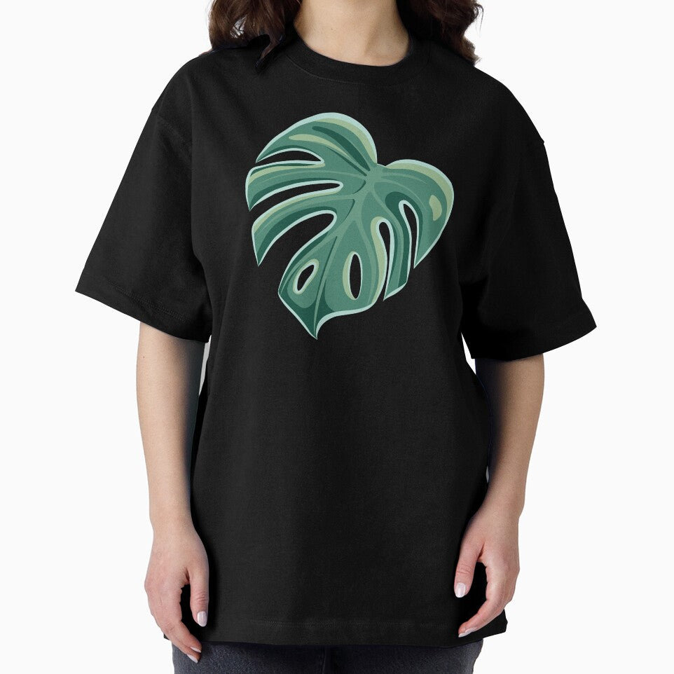 Sully's Medium Monstera Leaf on Turquoise by Scarlet-Moody